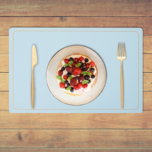 Set of 4 Faux Leather Placemat Kitchen Dining Table Mats Heat Resistant Non-Slip - Picture 37 of 50