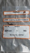 Pomona MDP-S-0 Double Banana Plug With Shorted Bar Black GND