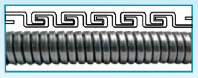 1m Edelstahl 7,4mm Außendurchmesser, 5mm Innendurchmesser Flexrohr für Drähte oder Glasfaser