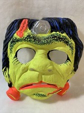 HALLOWEEN MASK VINTAGE PLASTIC FRANKENSTEIN BEN COOPER Spook Town Monster 70 s
