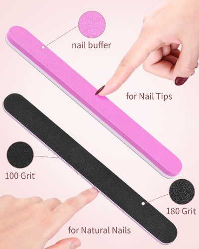 Clear Acrylic Nail Tips, 500 Pcs French Nail Tips Square Half Cover with Glue, C - Picture 4 of 12