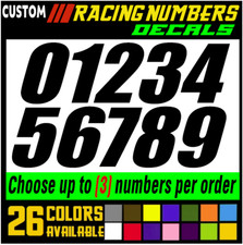 Racing Numbers Vinyl Decal Sticker For Dirt Bike Plate Bmx Motocross Car S25