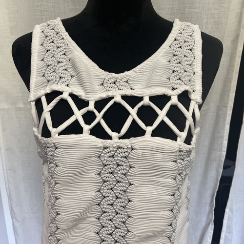 Wearabouts Medium White Swimsuit Coverup Crochet Beach Pool Dress Women’s - Picture 2 of 5