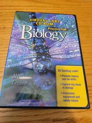 Prentice Hall Pearson Biology Virtual Labs CD-Rom Miller Levine - Excellent Con