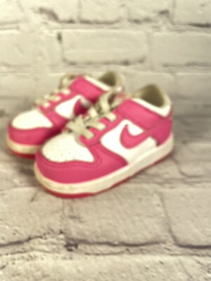 Nike Dunk Low Laser Fuchsia Pink Barbie TD Toddler Sneakers 4C Shoes FB9107-102