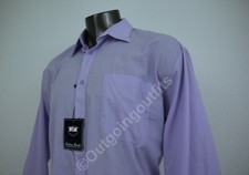 NEW Fortino Landi Men's Long Sleeve Lavender Dress Shirt Size 17-17 1/2 34-35