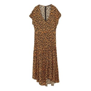 asymmetric leopard print dress