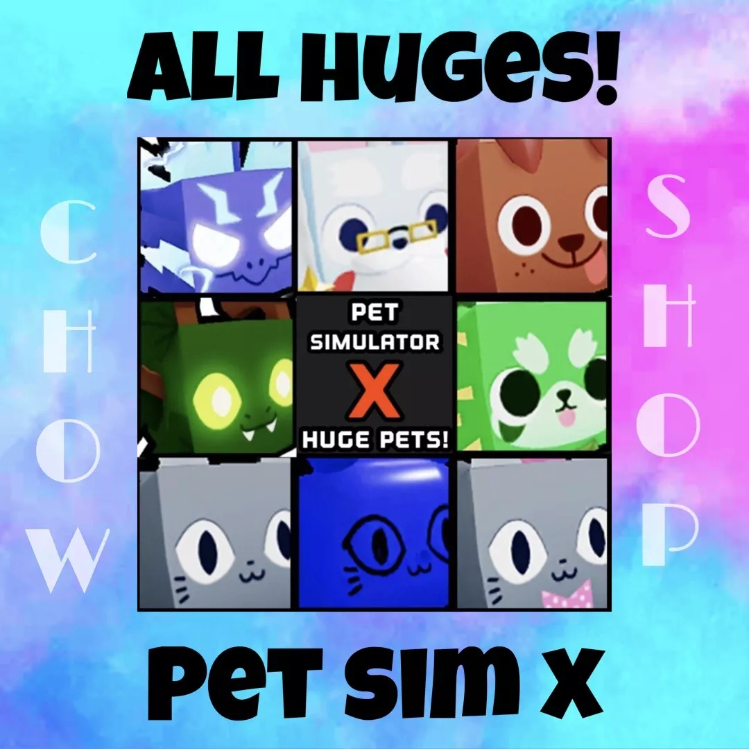 PET SIMULATOR X (PET SIM X PSX) 💎 ALL HUGE PETS & GEMS