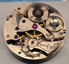 WWII ERA 16 SIZE 17J WALTHAM 16A GRADE 1617 MODEL 1908 POCKET WATCH PARTS