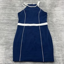 Guess Dress Size 14 Womens Los Angeles Stretch Cocktail Party Club Blue