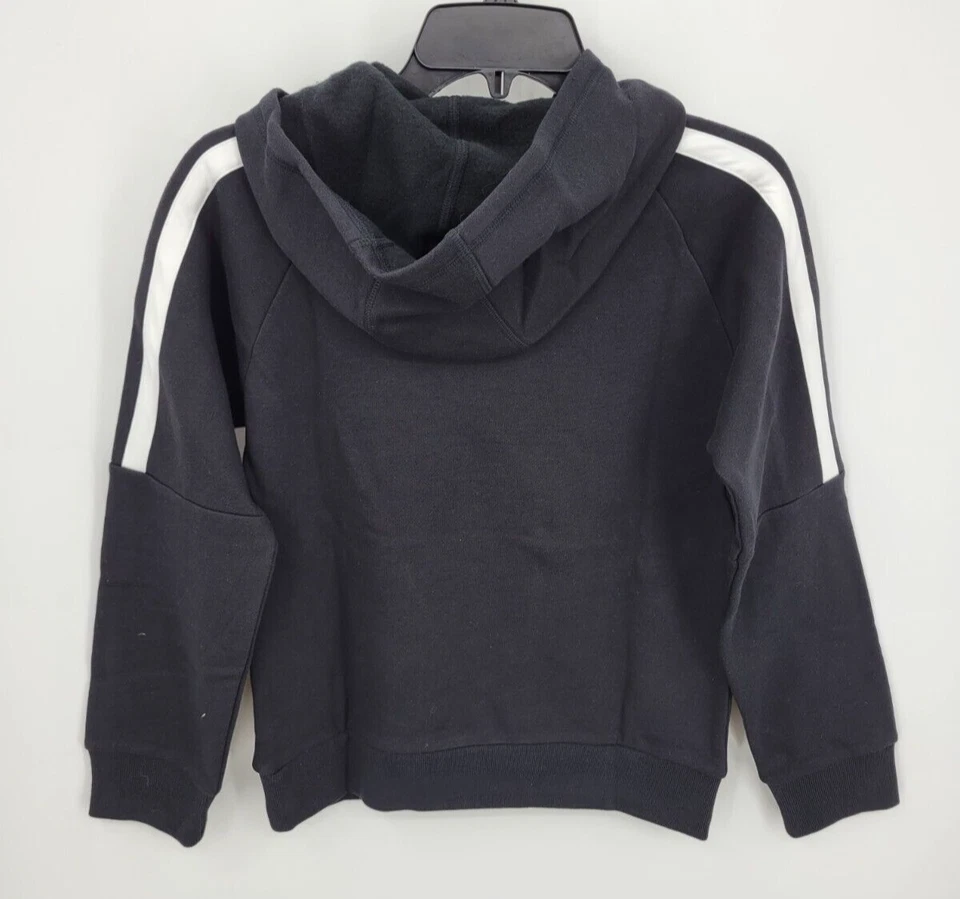 Adidas Sudadera con Capucha Niños Niñas Jóvenes Mediana Negra Blanca Centro Logo Pullover Nuevo con Etiquetas Foto 2 de 4