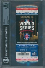 Anthony Rizzo Signed World Series Game 5 Ticket Beckett Authentic Autograph *507