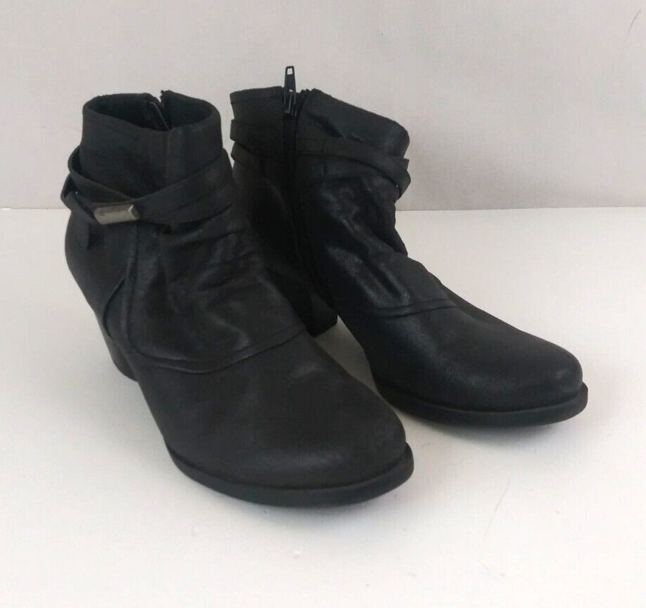 Baretraps Rhapsody Women's Faux Leather Black Ankle Boots Size