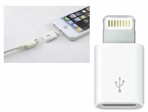 ⚡Micro USB to IPhone Cable Adapter For 6, 6s, 7, 7 Plus, 8, X, XR, XS, 11 - Image 2 of 2