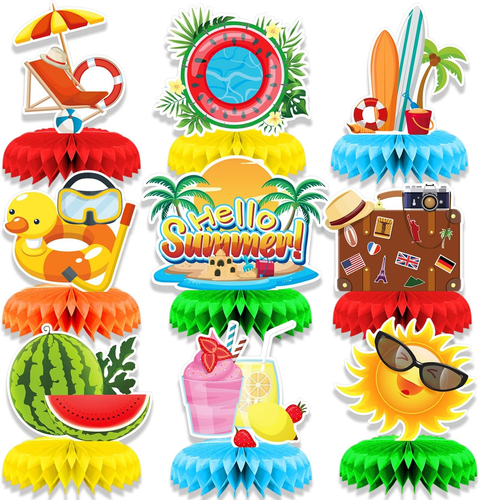Summer Party Decorations, Hello Summer Party Decorations, Hello Summer Centerpie