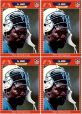 (4) 1989 Pro Set #465 E.J. Junior Miami Dolphins Card Lot