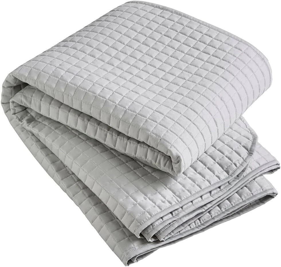 Christy Metropolitan Bedspread Throw Bedding 300TC Platinum Grey Double200x220cm