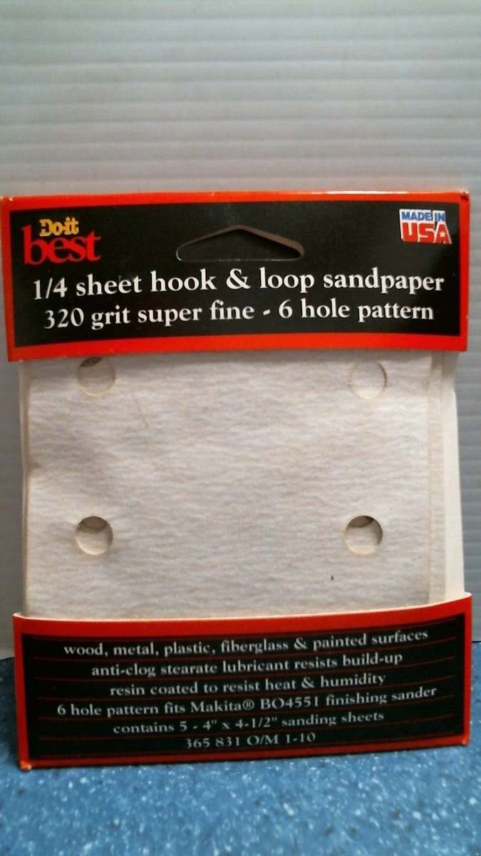 Do It Best 1/4 Sheet Hook &amp; Loop Sandpaper 5 pk (31018) FS | eBay