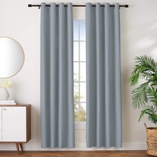 Amazon Basics Room Darkening Blackout Curtains inc tie backs Set of 2, 66" x 90"