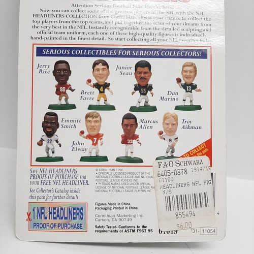 Figurina calcio 1996 NFL Corinthian Headliners Drew Bledsoe New England Patriots - Foto 3 di 7