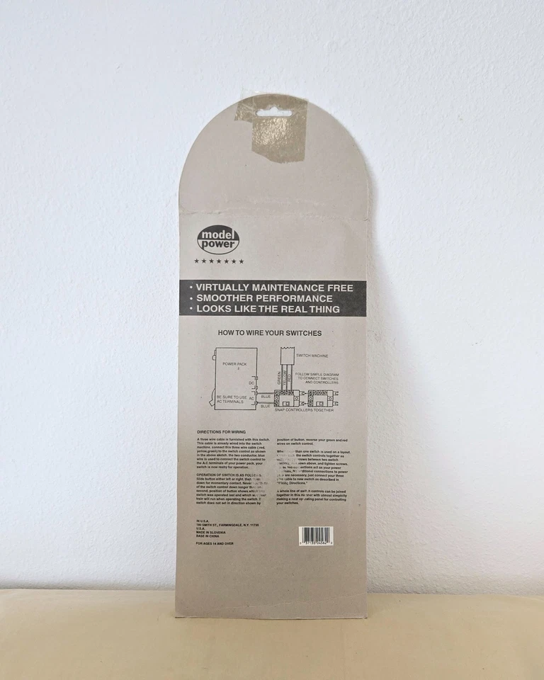 Model Power Roadbed Track HO Nickel Remote Switch Right 4562 New and Sealed - Image 2 of 2