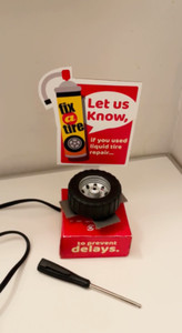 Motorized Tire Mount Desk Sign Display for Tire Shop with Motion Fix a Flat