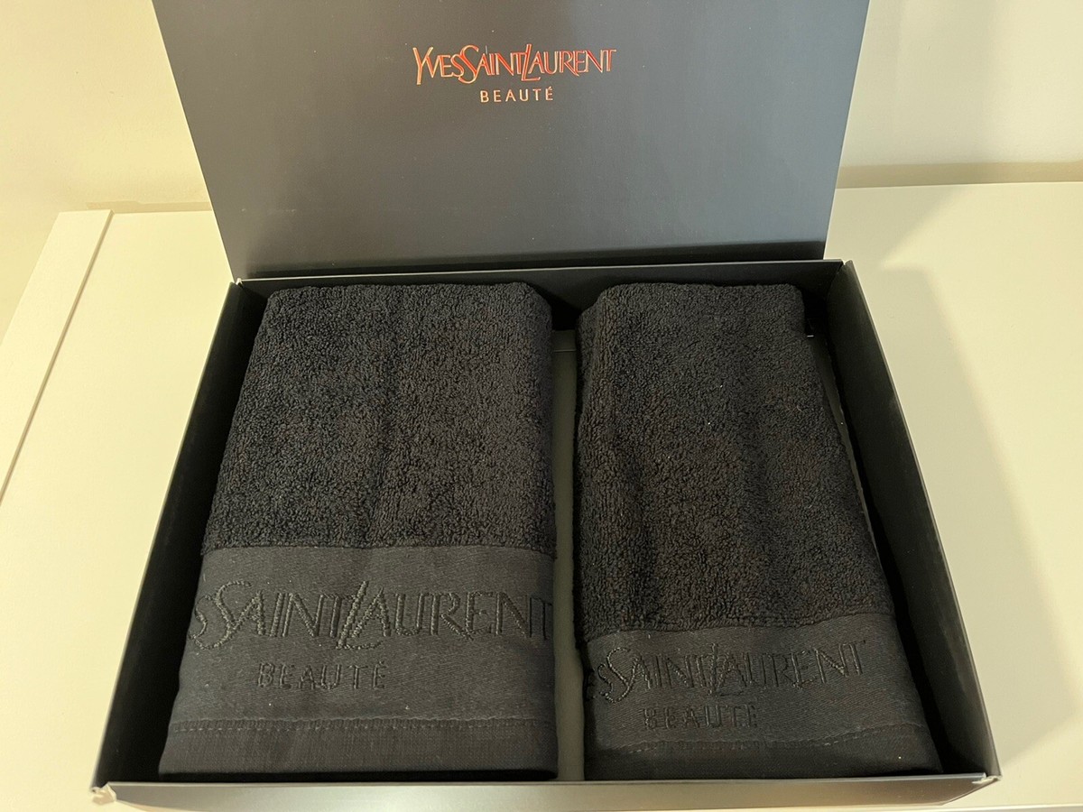 Yves Saint Laurent YSL 毛布 セット 貴重 安売り YSL Yves Saint Laurent Beauty Black Towel Set | eBay