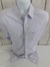 GAP MENS DRESS SHIRT LARGE PURPLE AND WHITE