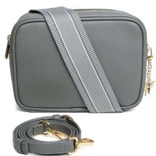 Bolso Bandolera Alice Wheeler London Soho Doble Cremallera-Pizarra AW6040