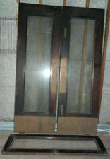 Antique VTG 1910'S 1920'S LARGE HEAVY OAK SWINGING DEPARTMENT STORE SHOP DOORS +