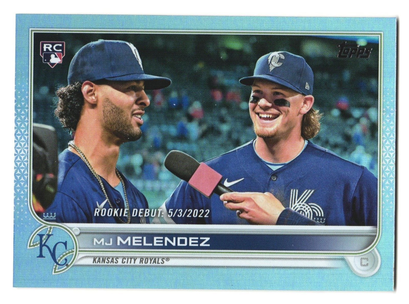 2022 Topps Update #US73 MJ Melendez RC RAINBOW FOIL Kansas City Royals