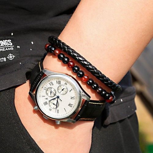 Men Viking Ouroboros Vintage Punk Hippop Bracelet Stainless Steel Bangle Jewelry - Picture 34 of 63