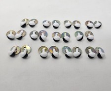 12 pair Zims VTG Black White 8mm Comical Cartoon Plastic Safety Eyes Craft Doll