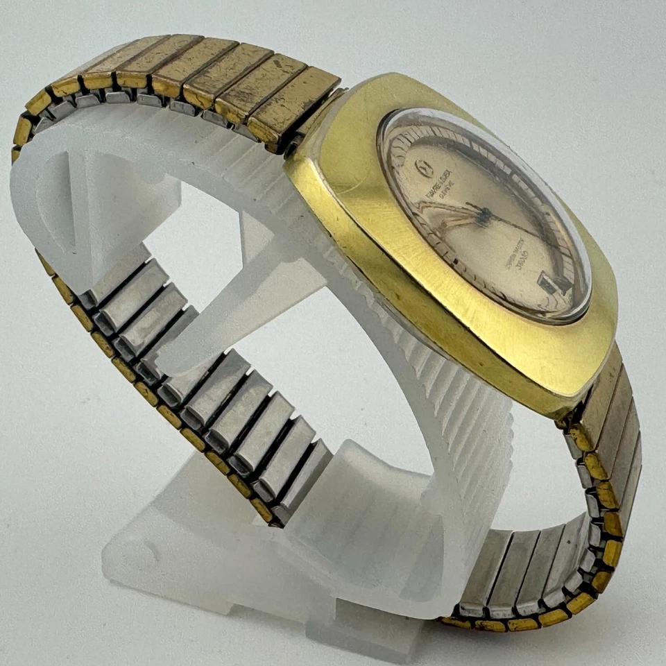 VTG Favre-Leuba Men Gold Tone Swiss Self-Wind Automatic Chronometer Watch 36000 - Image 3 of 4