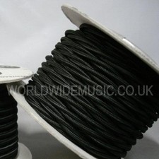 TWIST 2 Core Braided Fabric Cable Lighting Lamp Flex 3 AMP - Choice of Colours