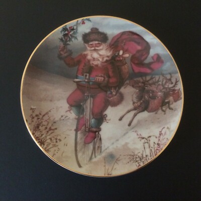 PUNZE USA WEIHNACHTEN PORZELLAN TELLER: ''HOLIDAY RIDER VON 1992