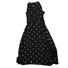 Chaps Black and White Polka Dot Dress Size: S Excellent Used Condition