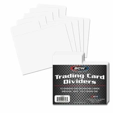 New (50 ct) BCW Horizontal Trading Card Dividers for Storage Boxes