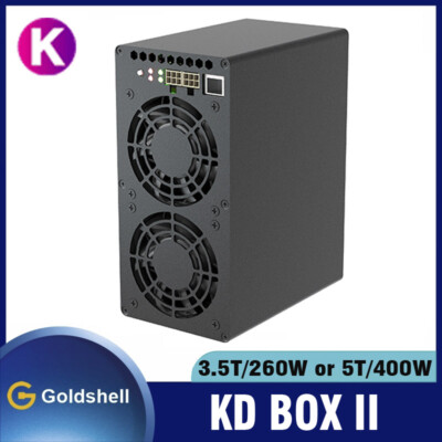 Goldshell KD BOX II 3.5T/260W or 5T/400W kadena Miner Hashrate KDA Miner