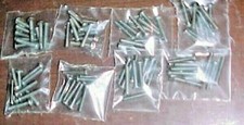 10 PIECES 1914-1952 ERECTOR SET PART S 62- 7/8 ORIGINAL NICKEL DARK PATINA