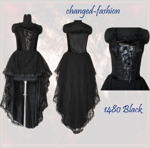 Corset Wedding Dress Gothic Black Halloween Custom Made US Size 20-26 1480 - Photo 1 sur 30