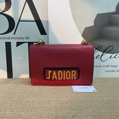 Dior J'adior Medium Red Smooth Calfskin Shoulder Crossbody Bag Duty Paid