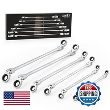 Orion Motor Tech 6Pc Metric Extra Long Flex-Head Ratcheting Wrench Set 8-19mm
