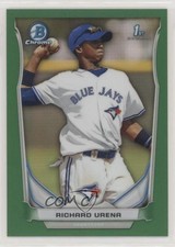 2014 Bowman Chrome Prospects Green Refractor 8/75 Richard Urena #BCP10 0b2