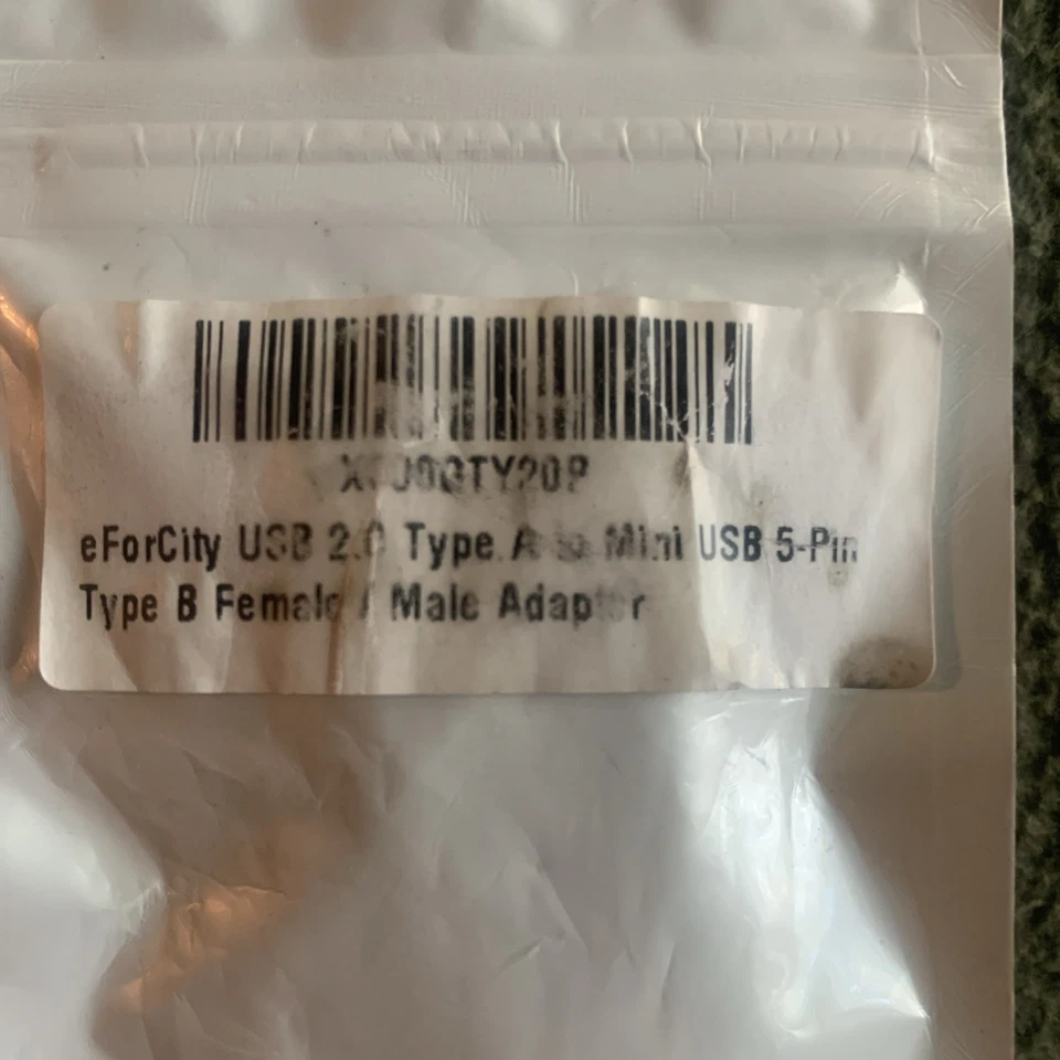 USB 2.0 Type A Female to Mini USB 5-Pin Type B Male Adapter - Black Converter - Image 3 of 4