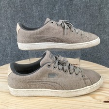 Puma Basket Classic Embossed Wool Shoes Mens 11 M Sneakers 36135001 Casual Beige