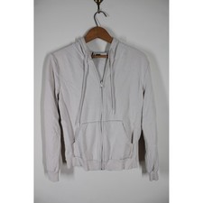 Eddie Bauer XS Light Gray Broken In Full Zip Hoodie Sweatshirt Cotton Blend