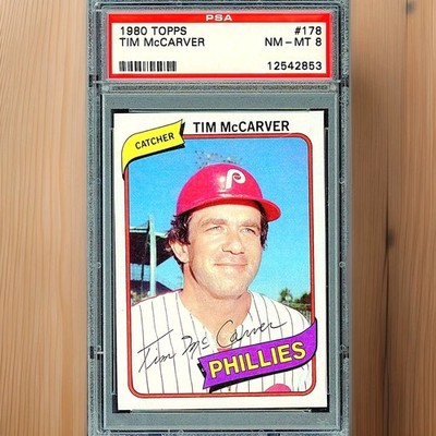 1980 Topps - Tim McCarver #178 PSA 8