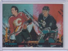 1994-95 Theo Fleury Paul Kariya Bowman's Best ROOKIE REFRACTOR Parallel #1 QTY