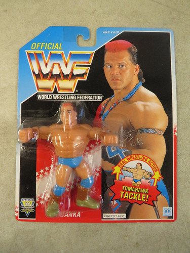1992 Hasbro Tatanka WWF WWE Wrestling 4 Action Fig...